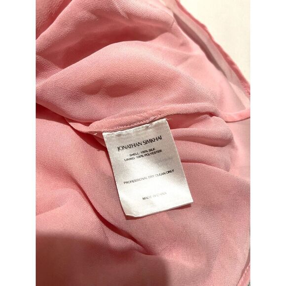 Jonathan Simkhai silk peasant dress coquette romantique cottage core women's 8 - Picture 9 of 10